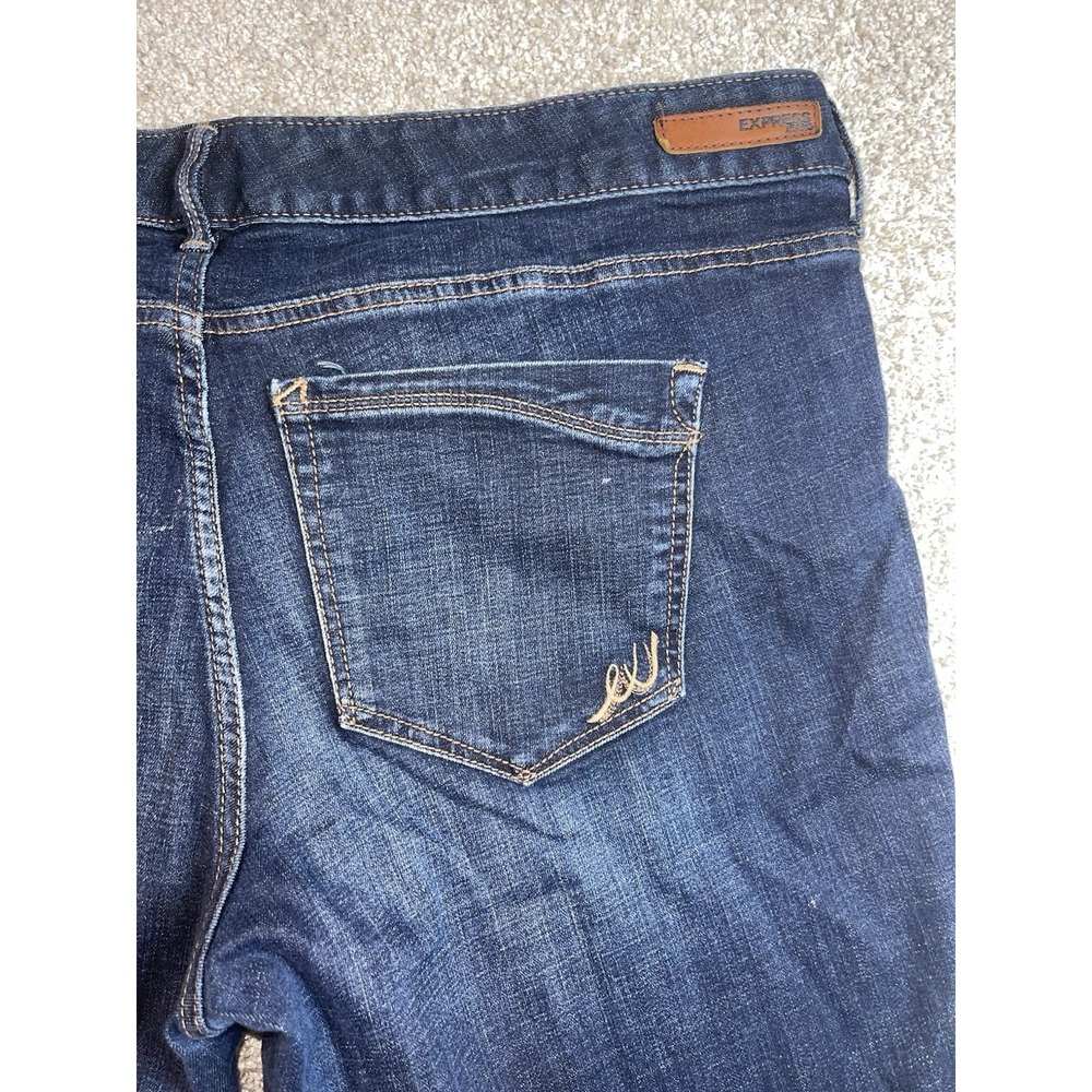 Express Stella Barely Bootcut Jeans Size 18L 18 Long Dark Wash Low Rise Y2K - Picture 8 of 8